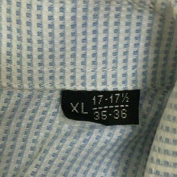 Hathaway Platinum Mens Long Sleeved Dress Shirt Blue Cotton Size XL Extra Large - Picture 2 of 7